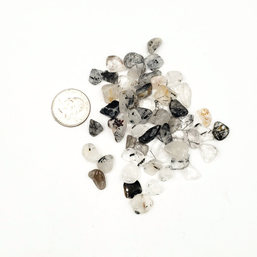 Tourmalinated Quartz Chips Tourmalated Quartz Chips