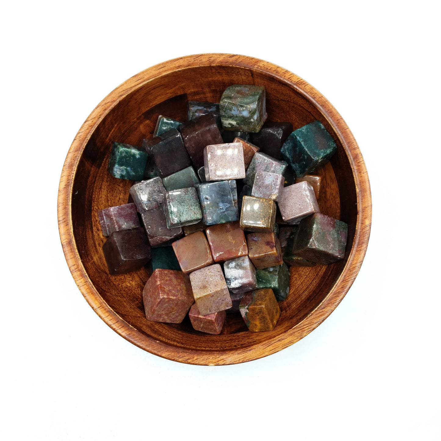 Ocean Jasper Cube Tumbled Stone - Elevated Metaphysical