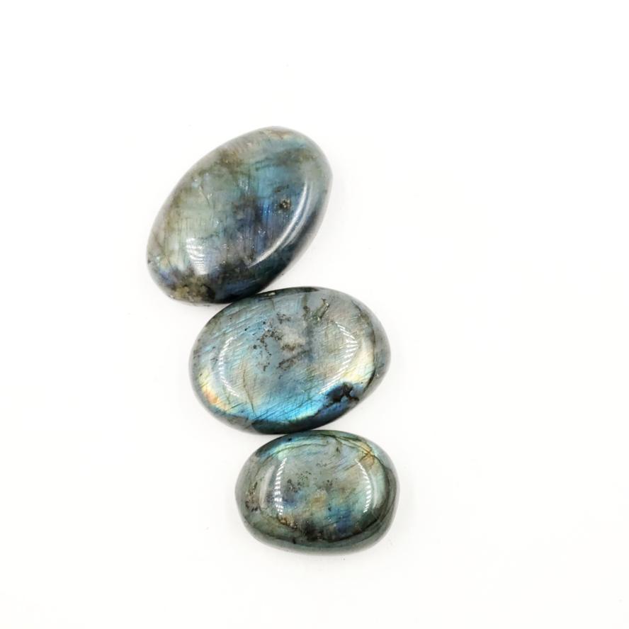 Labradorite Palm Stone Smooth Stone Blue Labradorite - Elevated Metaphysical