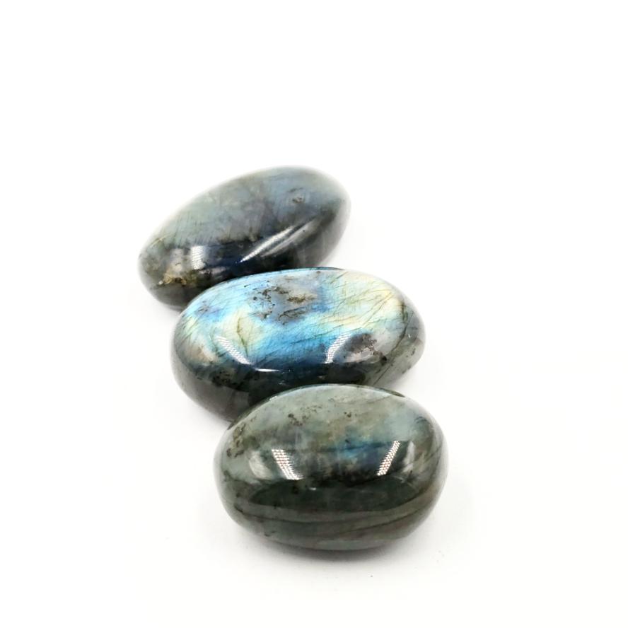 Labradorite Palm Stone Smooth Stone Blue Labradorite - Elevated Metaphysical