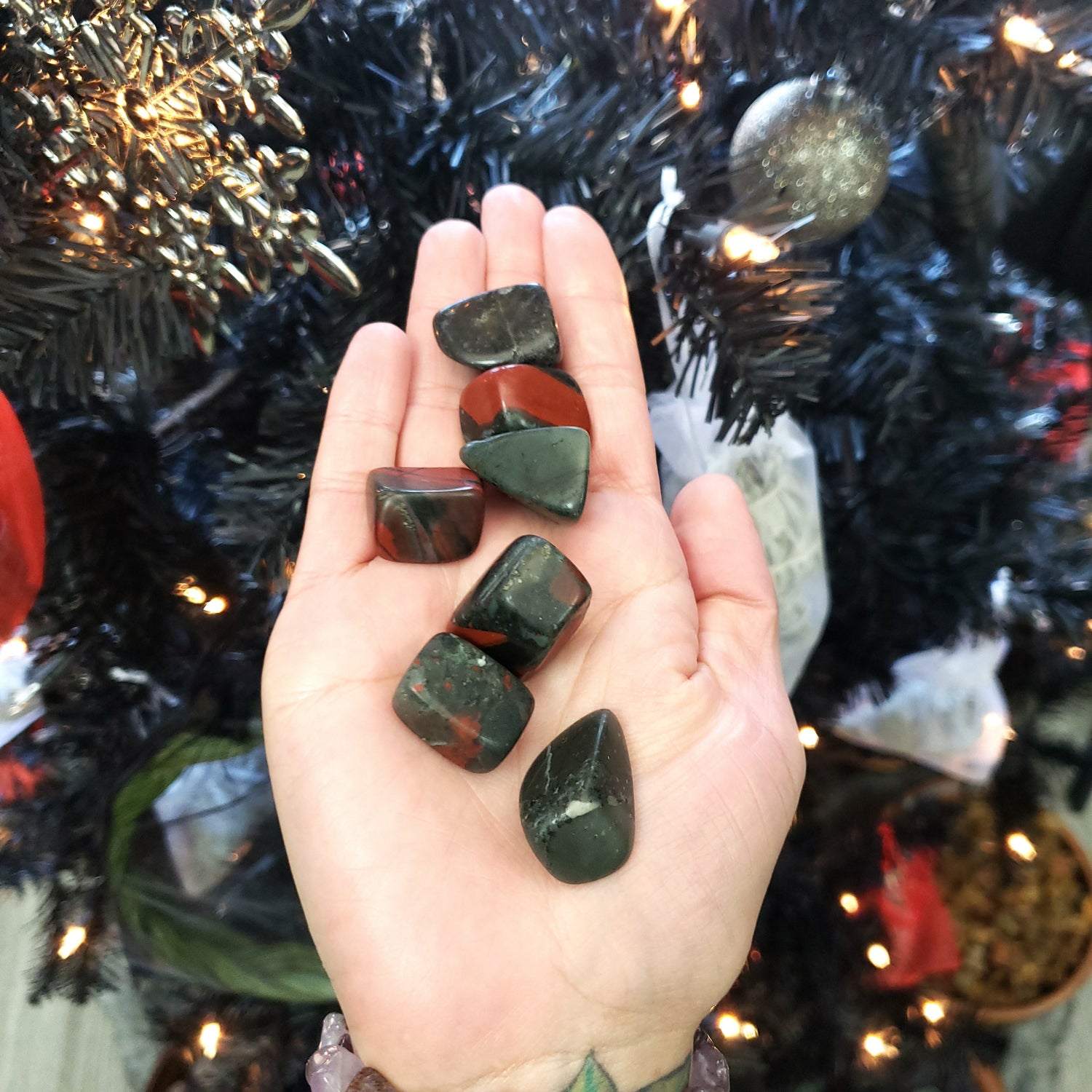 African Bloodstone Tumbled Stone - Elevated Metaphysical