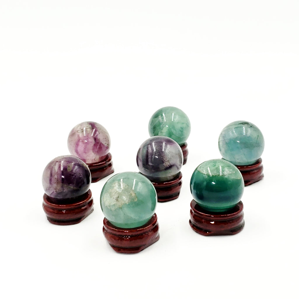 Rainbow Fluorite Sphere 30mm 45g - Elevated Metaphysical