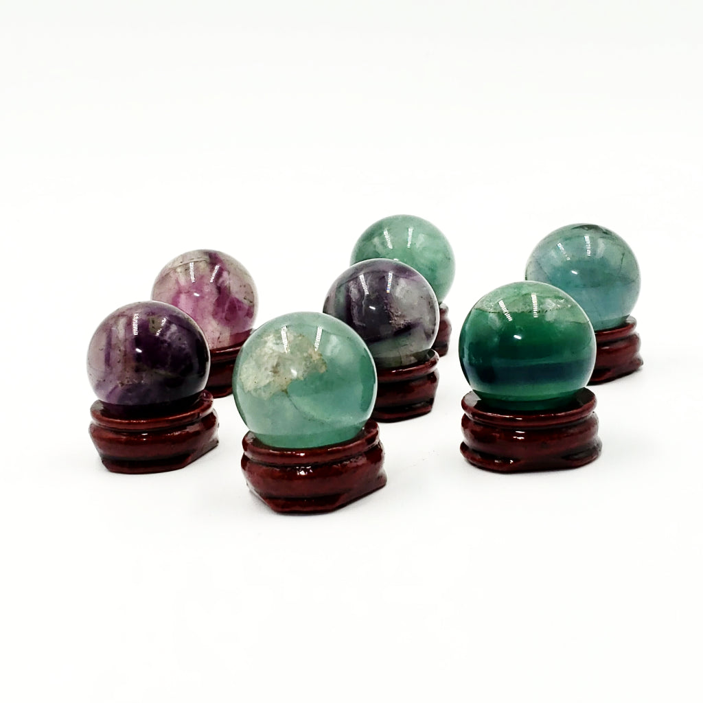 Rainbow Fluorite Sphere 30mm 45g - Elevated Metaphysical