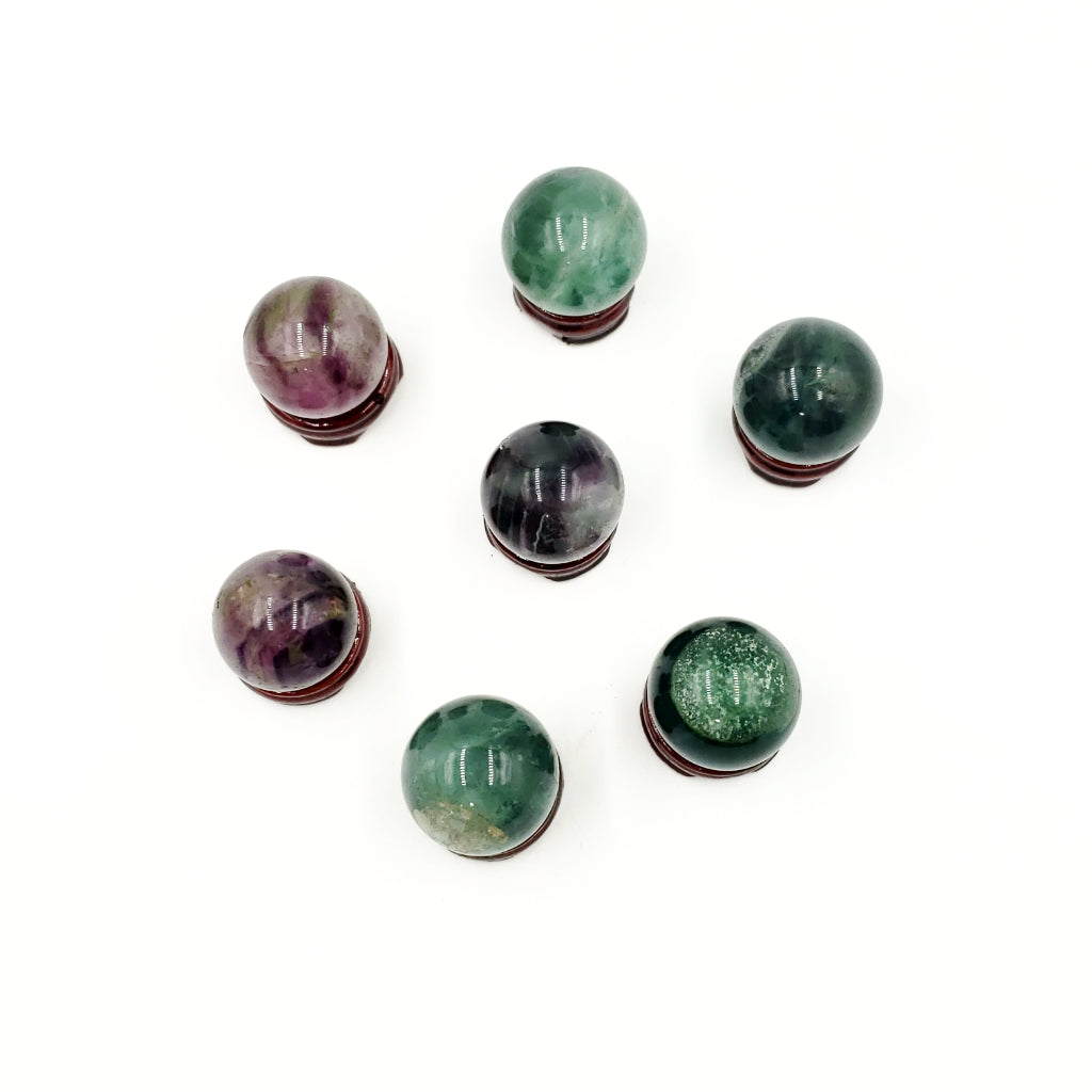 Rainbow Fluorite Sphere 30mm 45g - Elevated Metaphysical