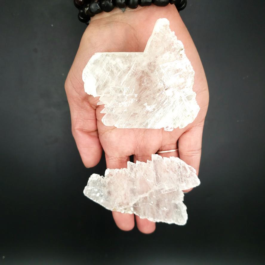 Selenite Fish Tail Angel Wings - Elevated Metaphysical