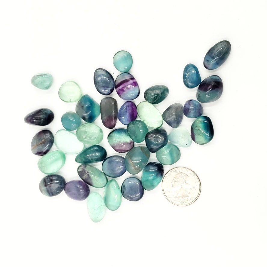 Rainbow Fluorite Tumbled Stone Small Pebble