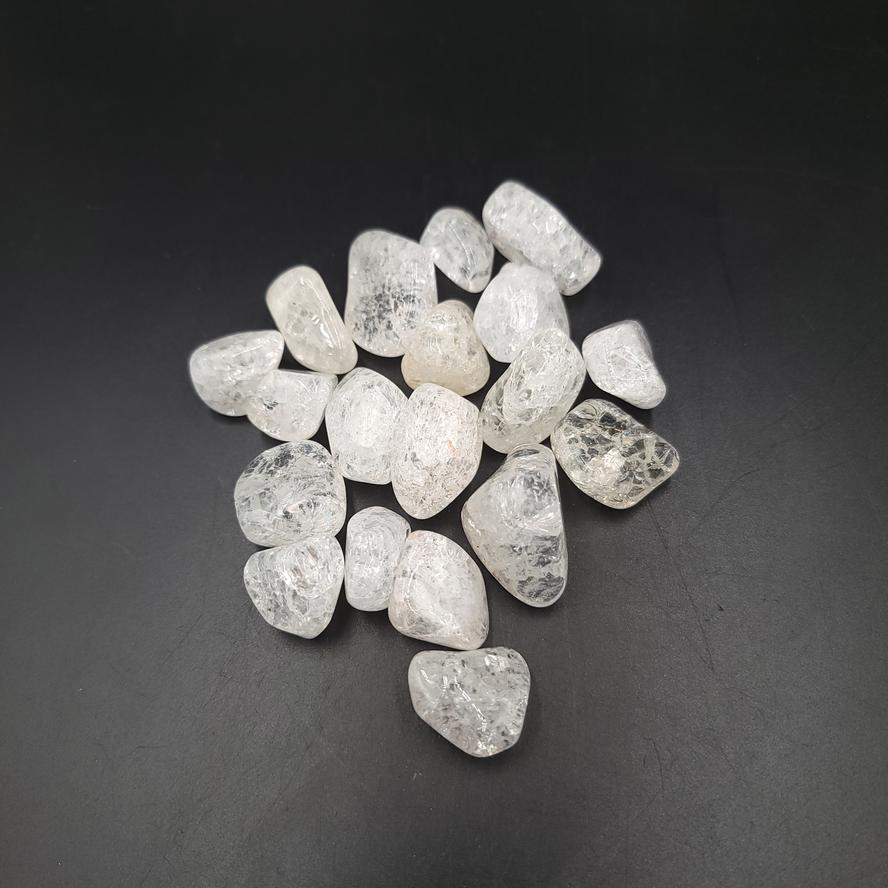 Crackle Quartz Fire & Ice Quartz Tumbled Stone