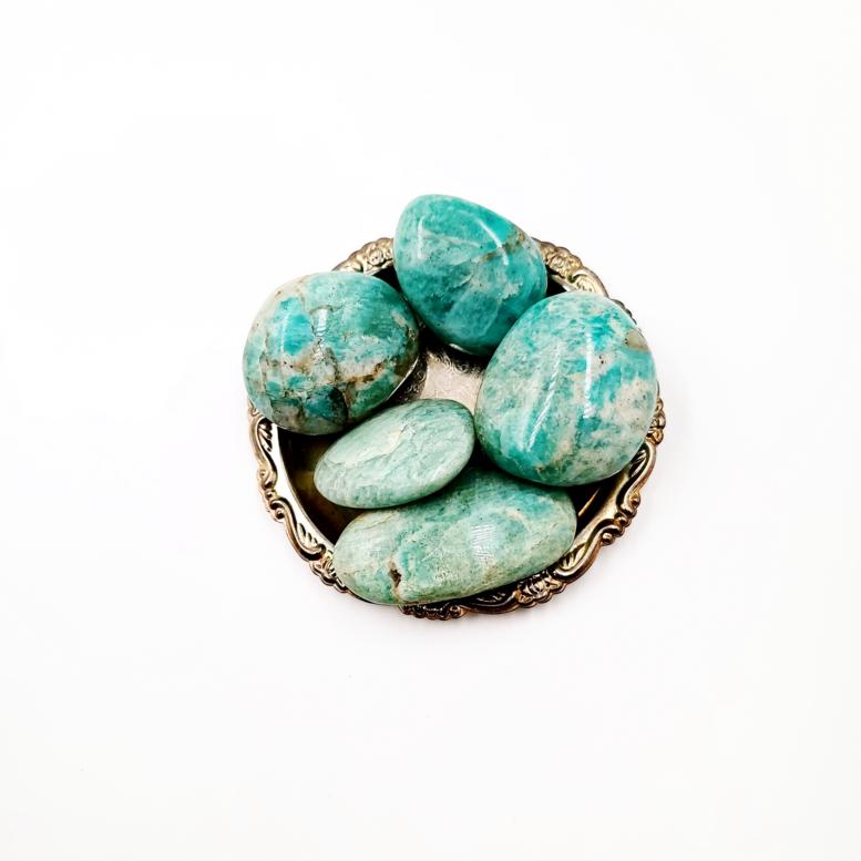 Amazonite Palm Stone Gallet