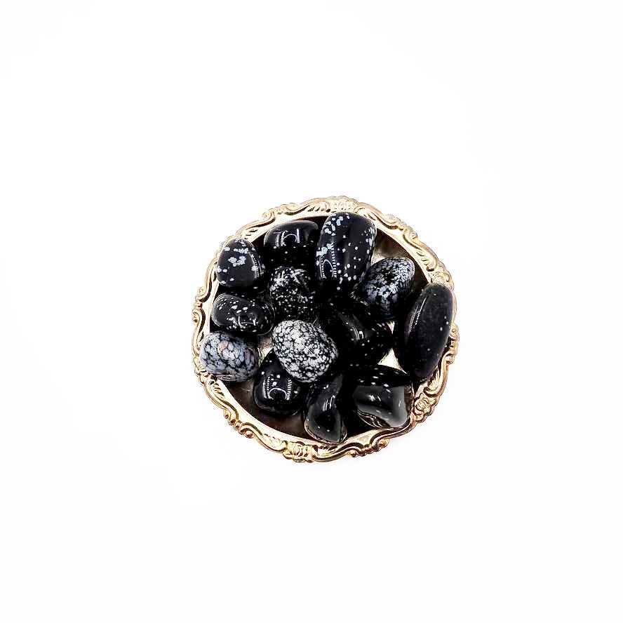 Snowflake Obsidian Tumbled Stone HQ