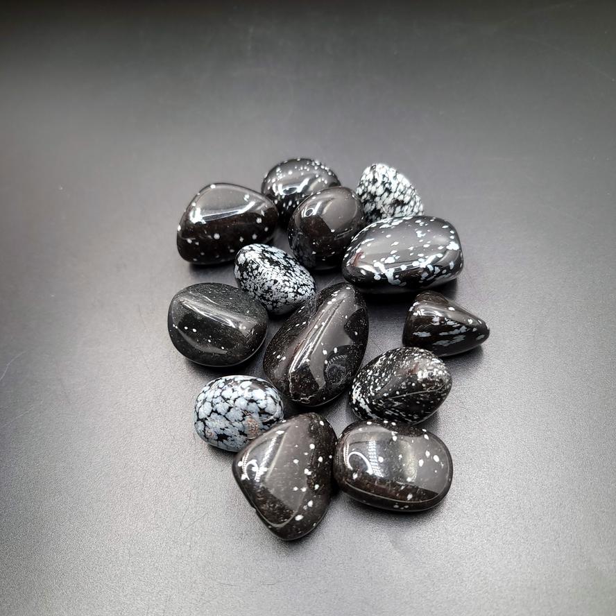 Snowflake Obsidian Tumbled Stone HQ