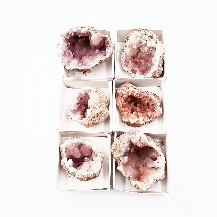 Pink Amethyst Palm Geode Free Form "L" - Elevated Metaphysical