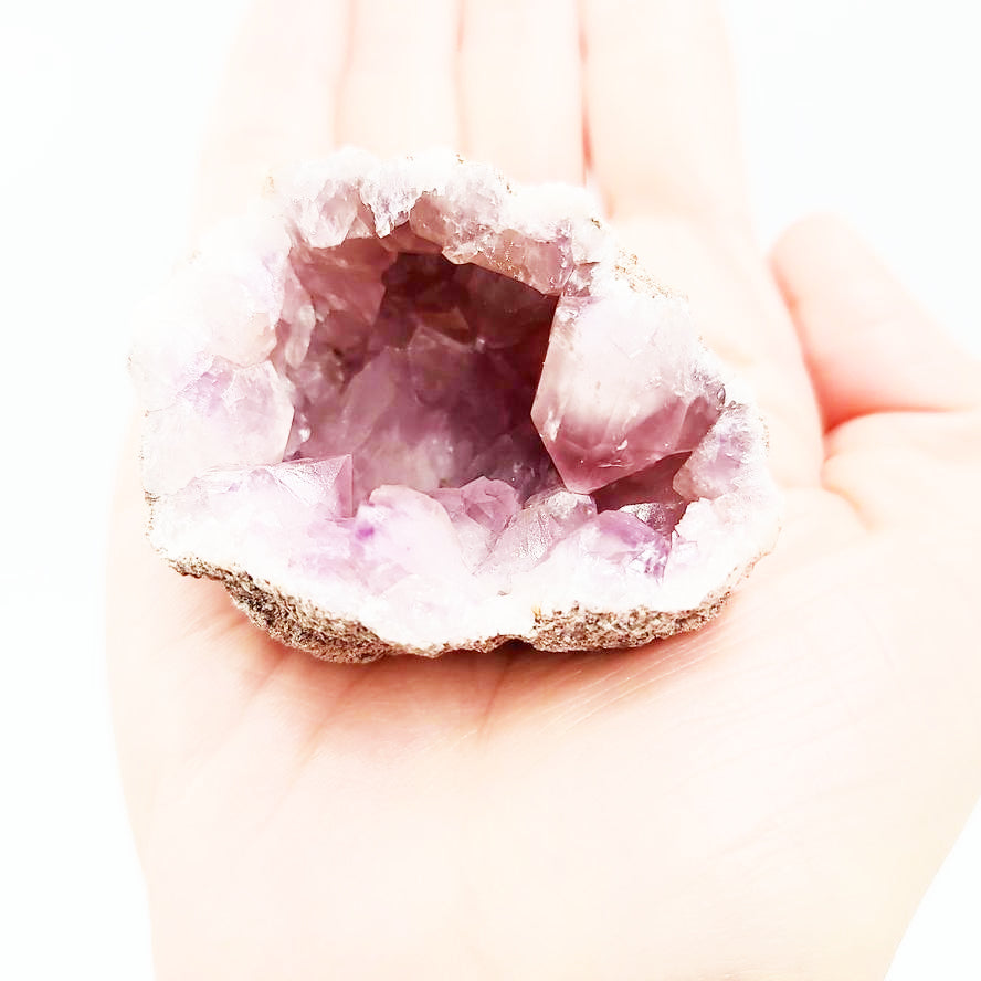 Pink Amethyst Palm Geode Free Form "L" - Elevated Metaphysical