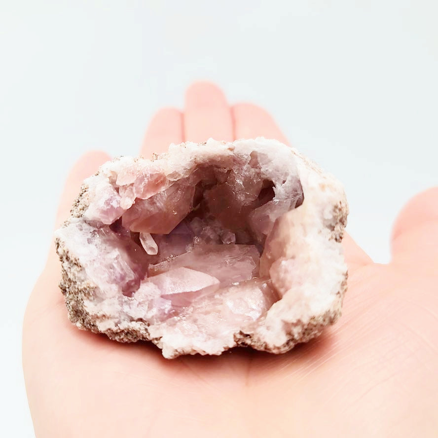 Pink Amethyst Palm Geode Free Form "L" - Elevated Metaphysical