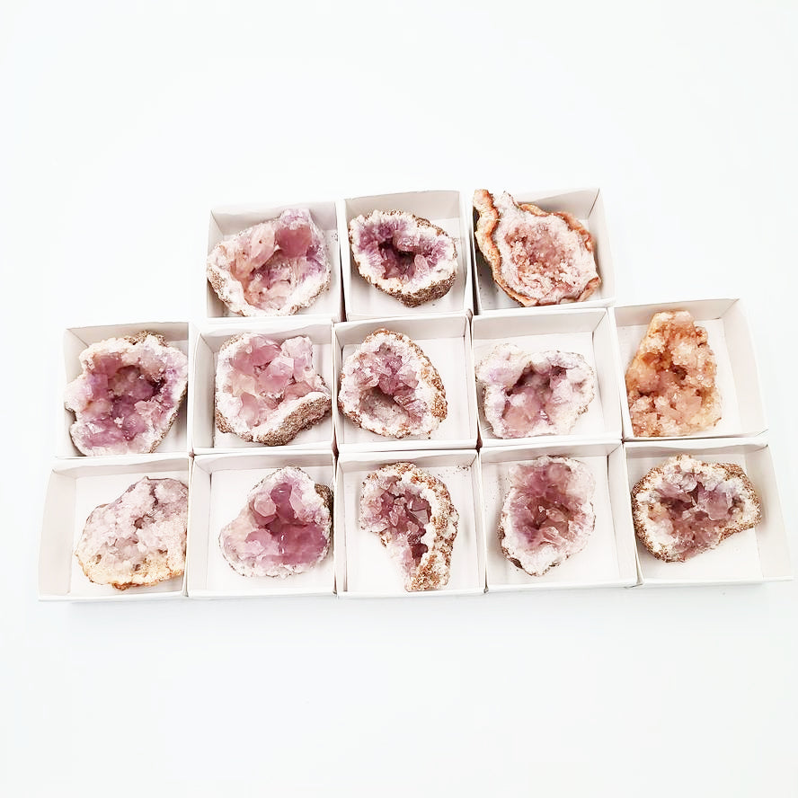 Pink Amethyst Palm Cluster Geode Free Form "M"