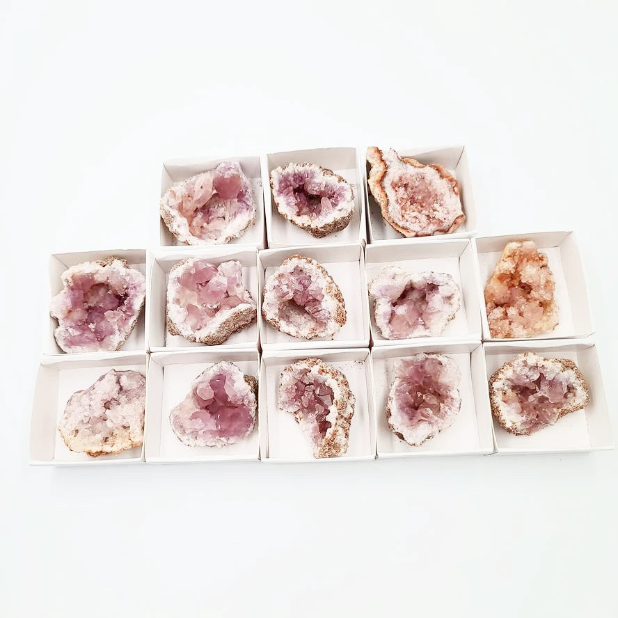 Pink Amethyst Palm Cluster Geode Free Form "M"