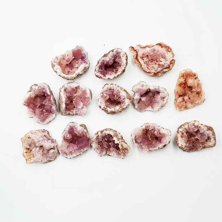 Pink Amethyst Palm Cluster Geode Free Form "M"
