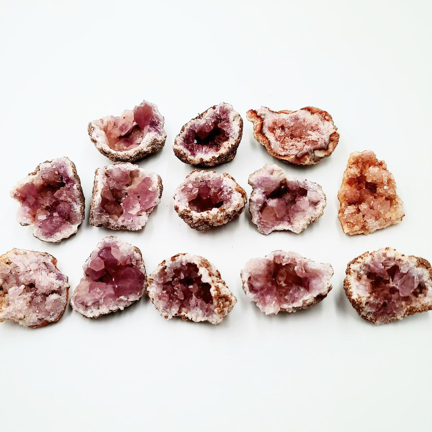 Pink Amethyst Palm Cluster Geode Free Form "M"