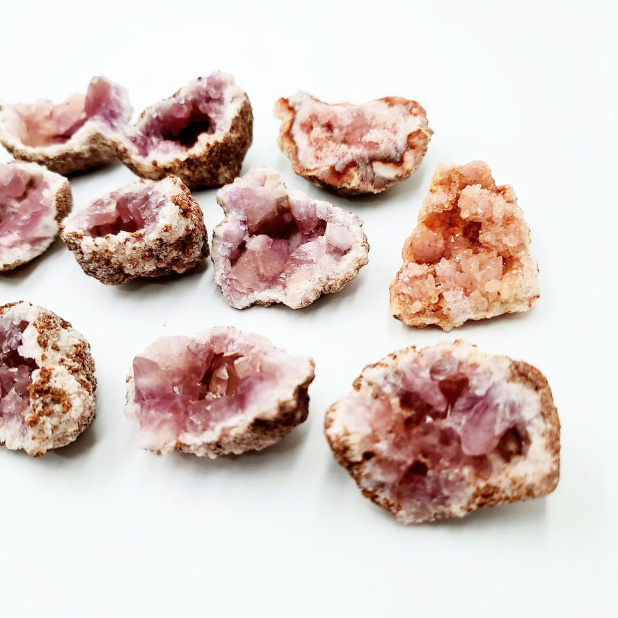 Pink Amethyst Palm Cluster Geode Free Form "M"