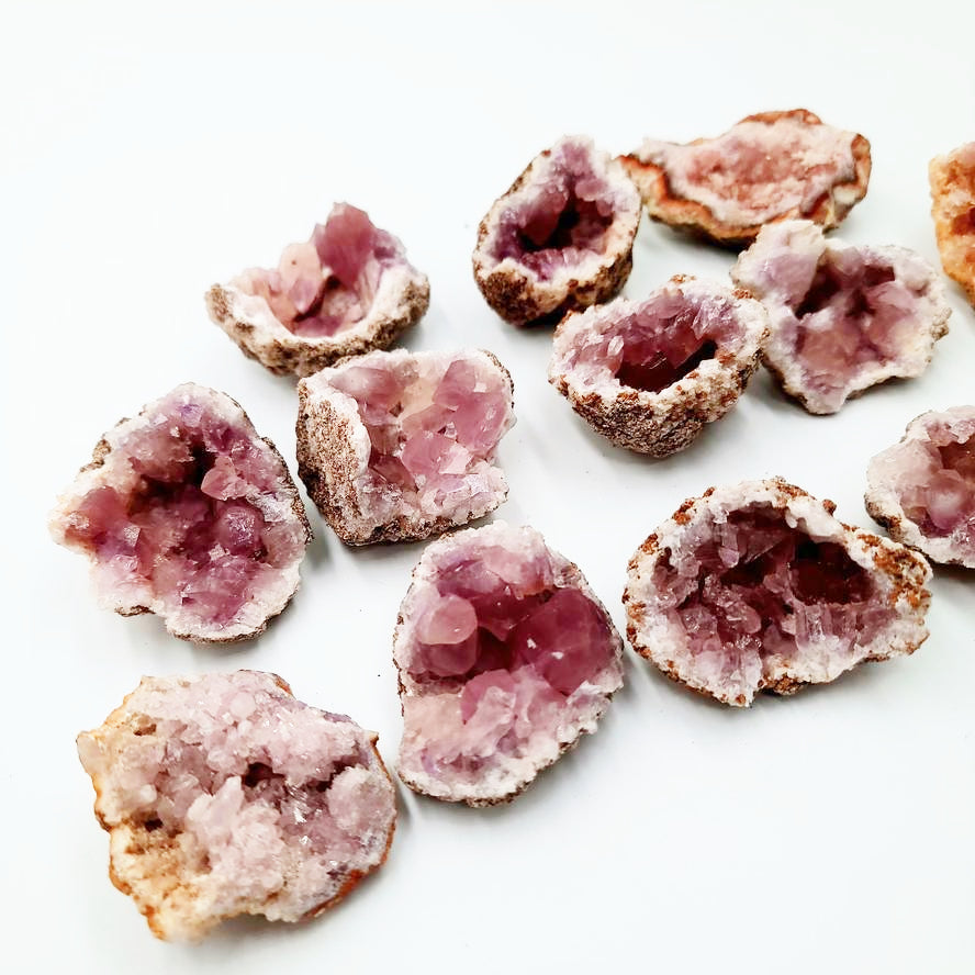 Pink Amethyst Palm Cluster Geode Free Form "M"