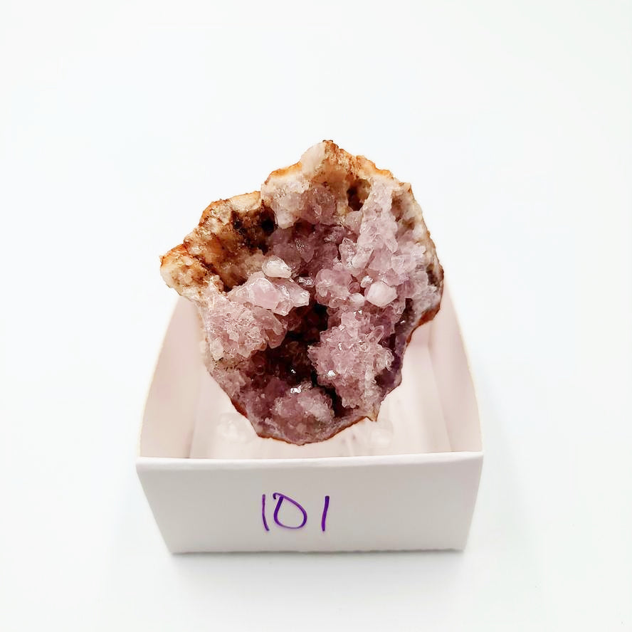 Pink Amethyst Palm Cluster Geode Free Form "M"