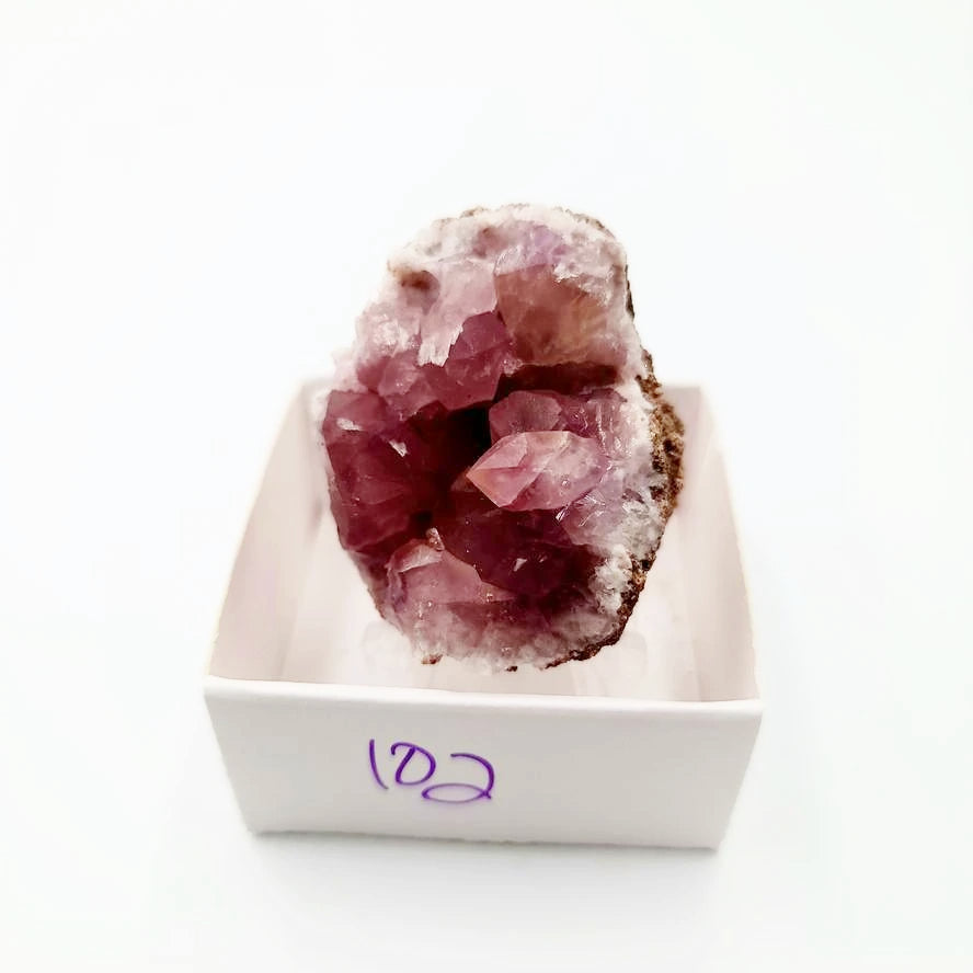 Pink Amethyst Palm Cluster Geode Free Form "M"
