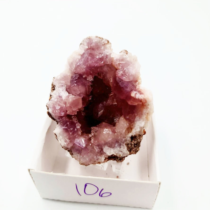 Pink Amethyst Palm Cluster Geode Free Form "M"