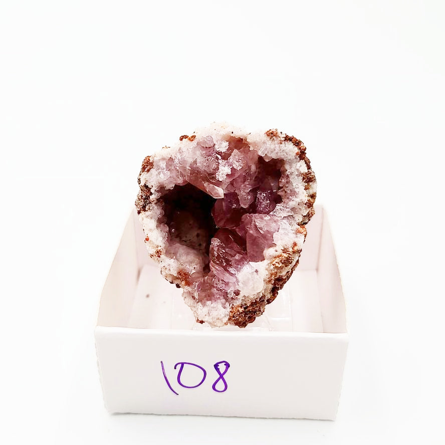 Pink Amethyst Palm Cluster Geode Free Form "M"