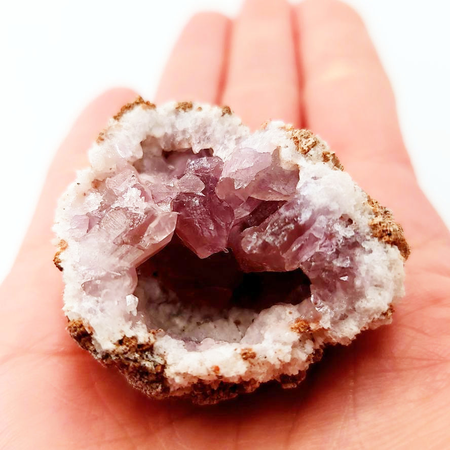 Pink Amethyst Palm Cluster Geode Free Form "M"