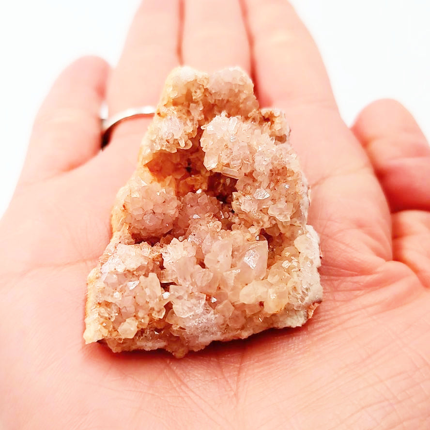 Pink Amethyst Palm Cluster Geode Free Form "M"