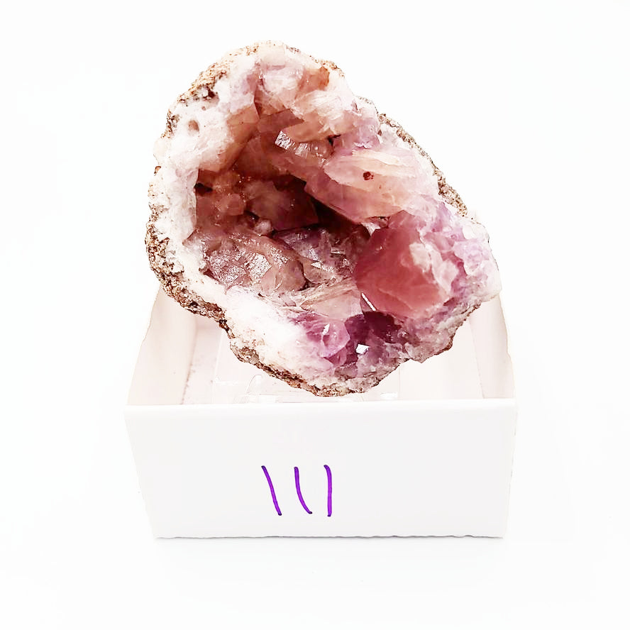 Pink Amethyst Palm Cluster Geode Free Form "M"