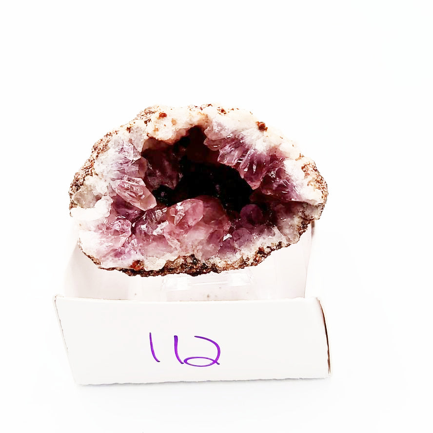 Pink Amethyst Palm Cluster Geode Free Form "M"