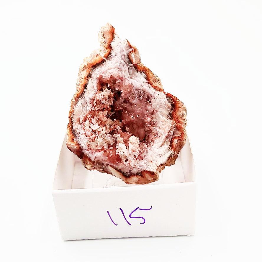 Pink Amethyst Palm Cluster Geode Free Form "M"