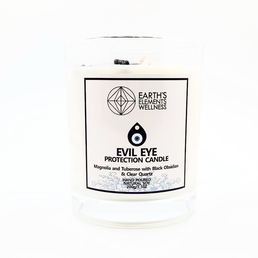 Evil Eye Protection Gemstone Candle Scented 7.1oz 200g - Elevated Metaphysical