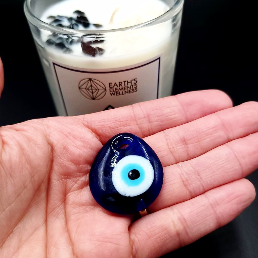 Evil Eye Protection Gemstone Candle Scented 7.1oz 200g - Elevated Metaphysical