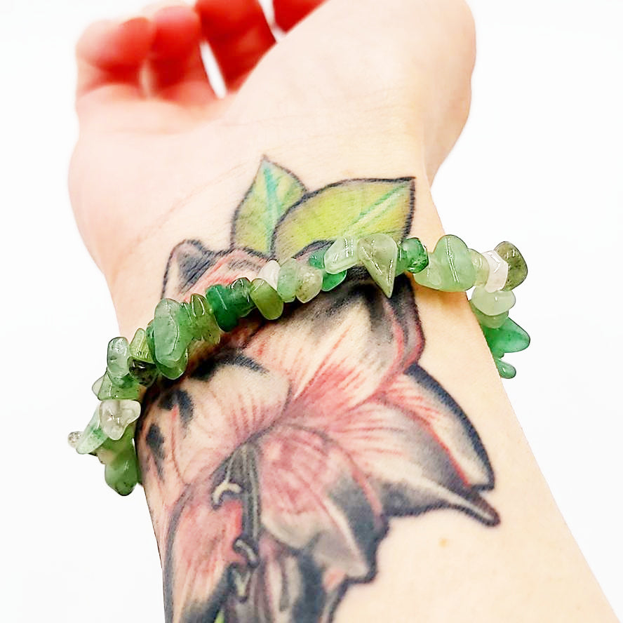 Green Aventurine Chip Bracelet - Elevated Metaphysical