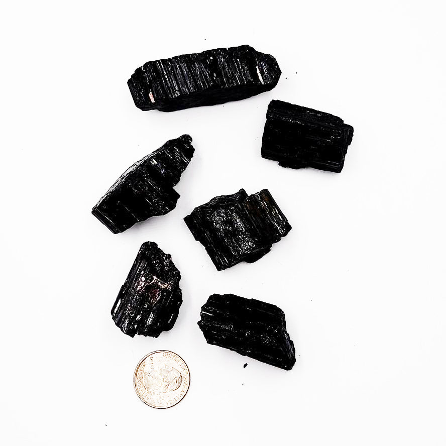 Black Tourmaline Rough Stone High Quality