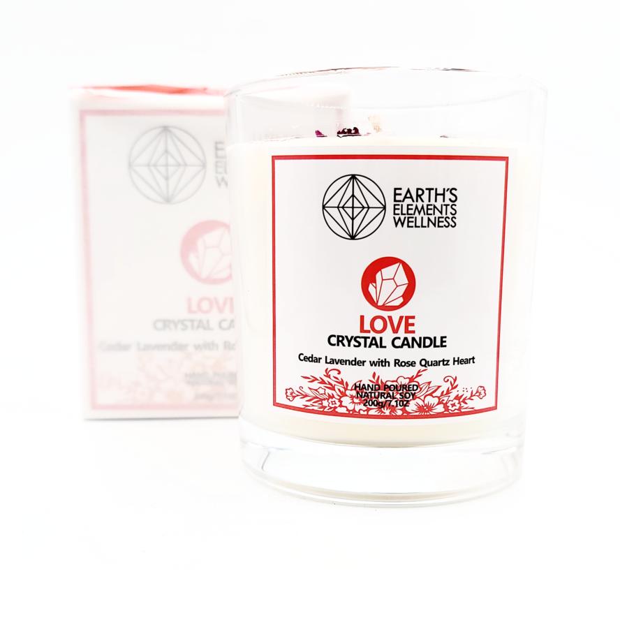 Love Crystal Candle Scented 7.1oz 200g - Elevated Metaphysical