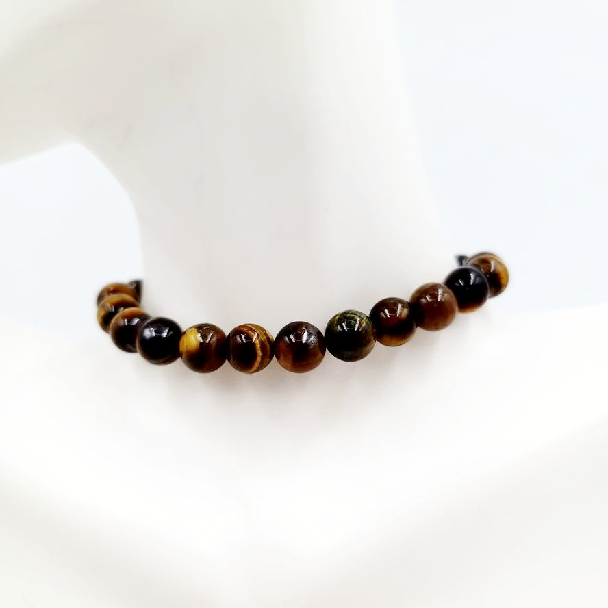 Tiger Eye Bead Bracelet 8mm