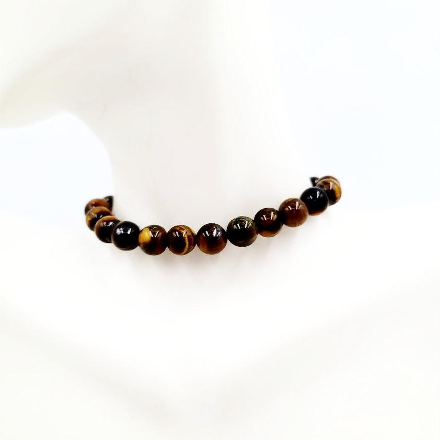 Tiger Eye Bead Bracelet 8mm