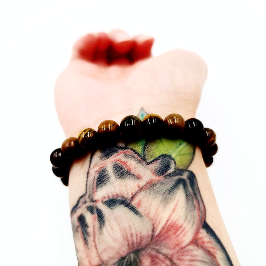 Tiger Eye Bead Bracelet 8mm