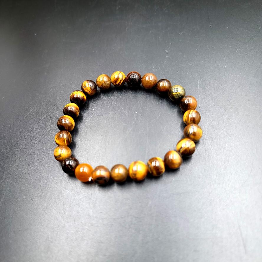 Tiger Eye Bead Bracelet 8mm