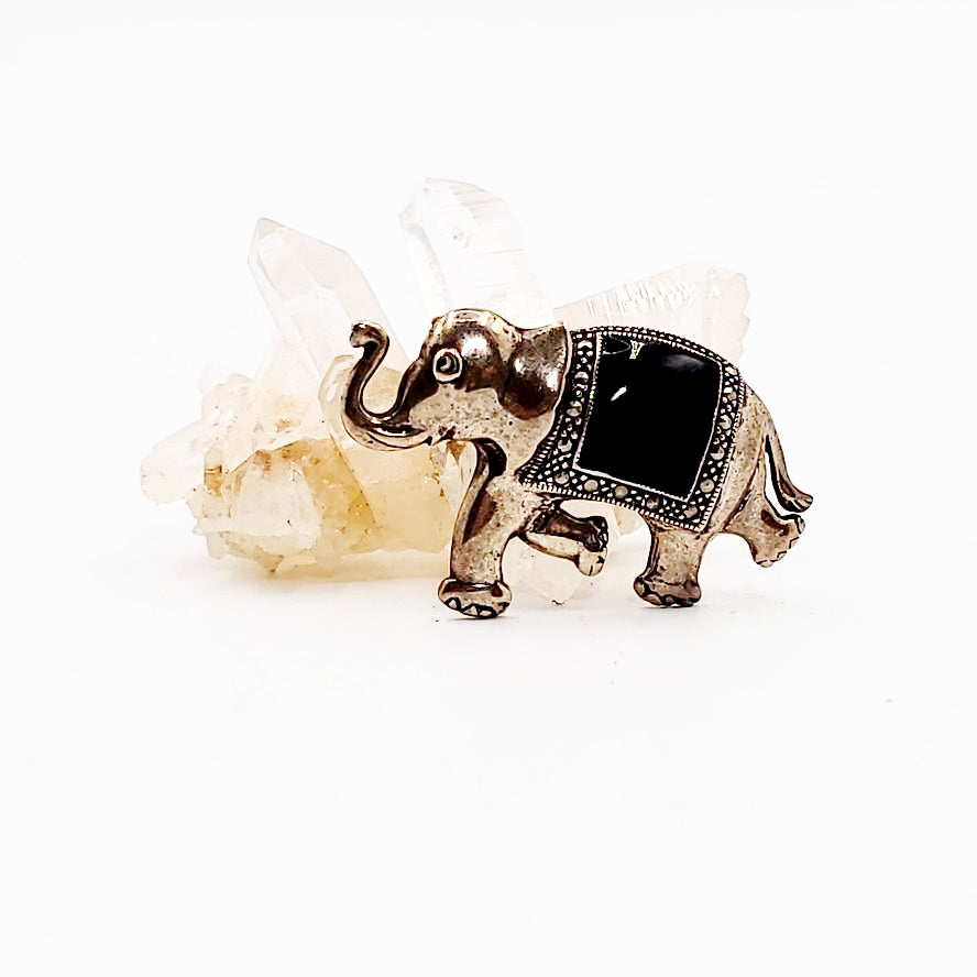 Elephant Pin Sterling Silver Brooch