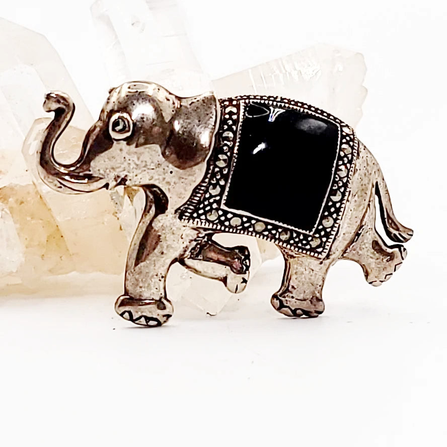 Elephant Pin Sterling Silver Brooch