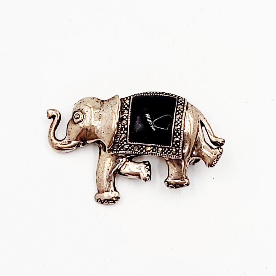 Elephant Pin Sterling Silver Brooch