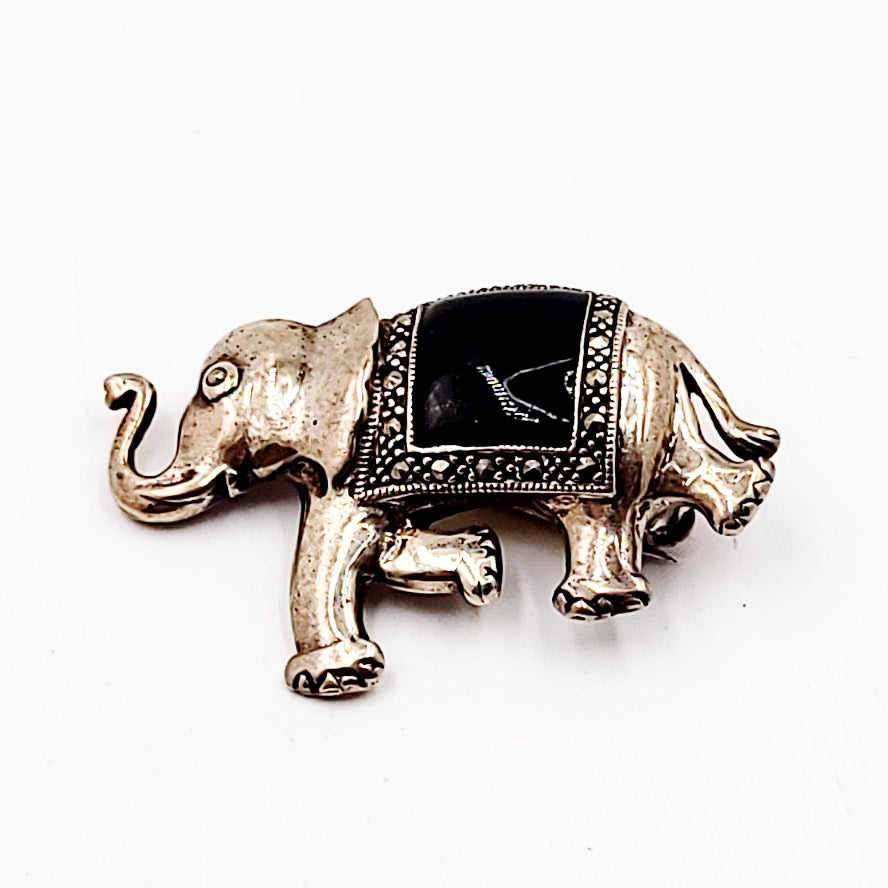 Elephant Pin Sterling Silver Brooch