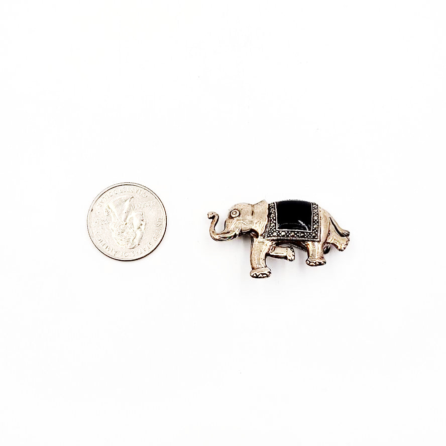Elephant Pin Sterling Silver Brooch