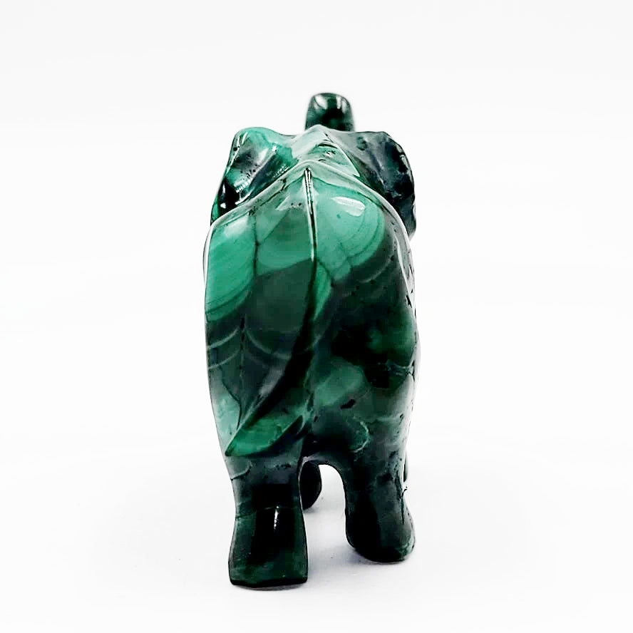 Malachite Elephant 3.5" 88mm - Elevated Metaphysical