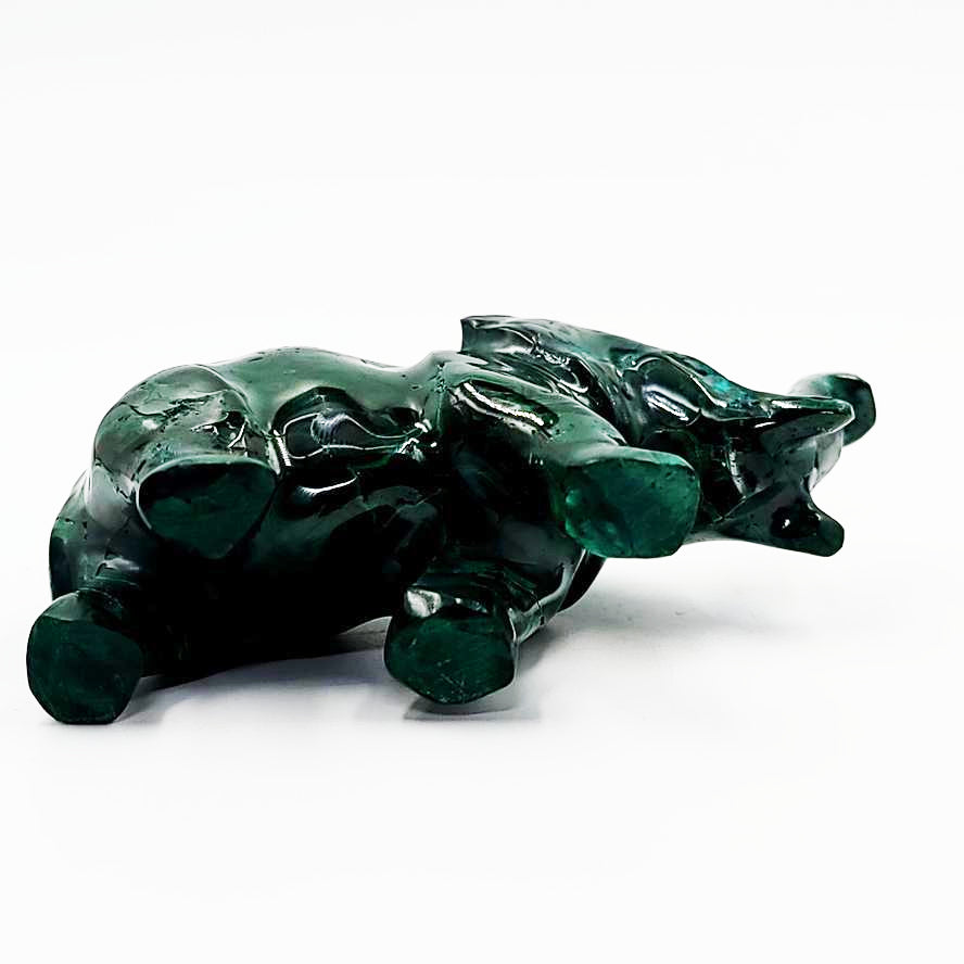 Malachite Elephant 3.5" 88mm - Elevated Metaphysical