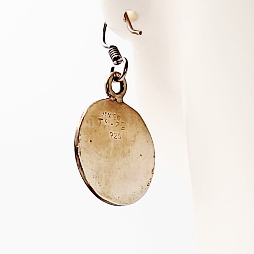 Silver Aztec Calendar Earrings Sterling - Elevated Metaphysical