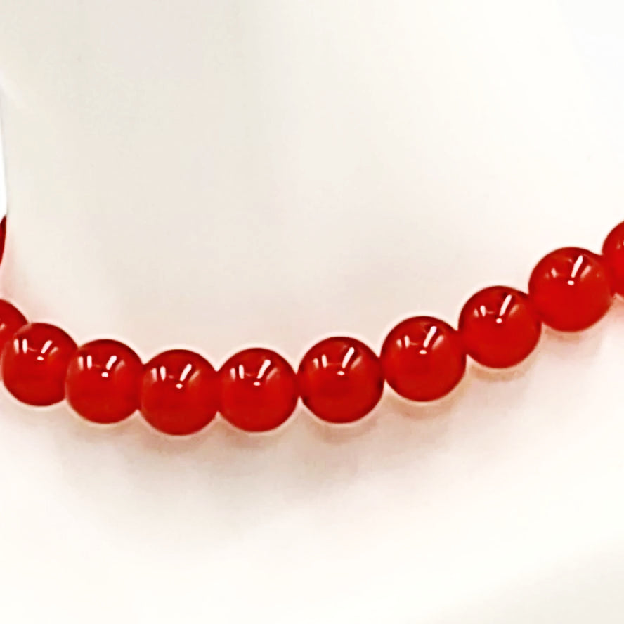 Carnelian Bead Bracelet 8mm - Elevated Metaphysical